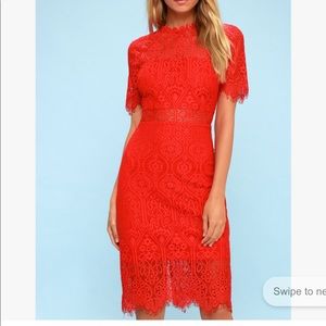 Red Lace Lulus Dress